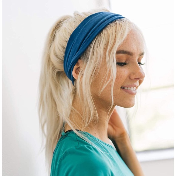 Maven Thread Blue No-Slip Striped Headband - Picture 2 of 5